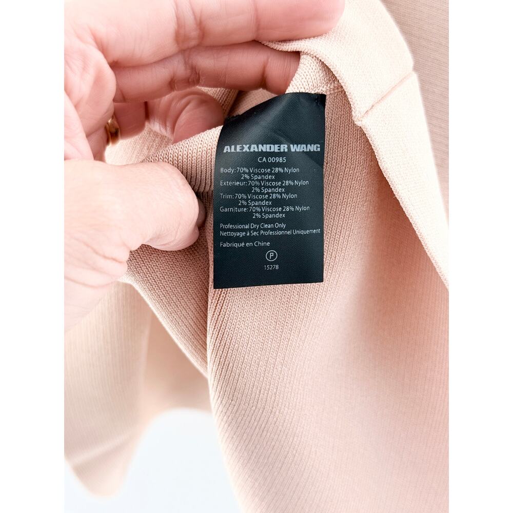 Alexander Wang Sleeveless Chain Strap Knit Mini Dress Light Pink Women's Small - Picture 3 of 3